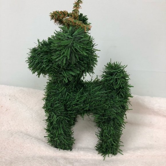 Reindeer Christmas holiday faux spruce decor - Picture 3 of 7